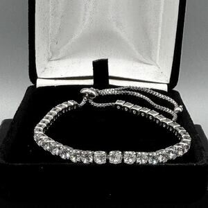 Vintage Art Deco Style Crystal Chandelier Panel Link Bracelet